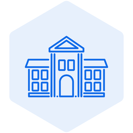 School building icon